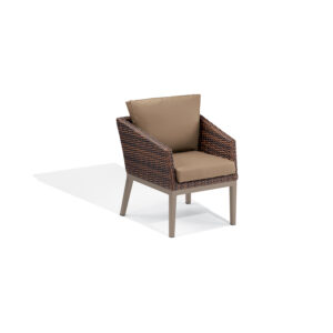 Salino Wicker Armchair &#8211; Nauticau Faux Leather Cushions