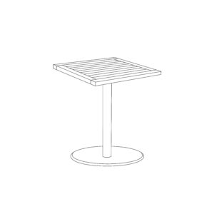 Travira 34″ Square Bistro Table