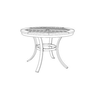 Travira 36″ Round Cafe Bistro Table