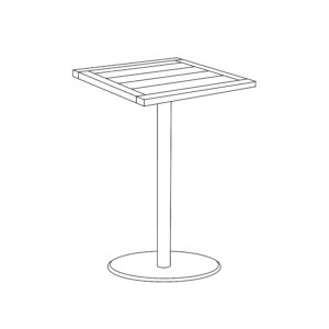 Travira 38″ Square Bar Table