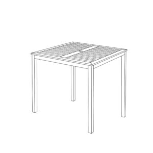 Travira 39&#8243; Square Counter Table