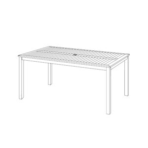 Travira 63″ Rectangular Dining Table