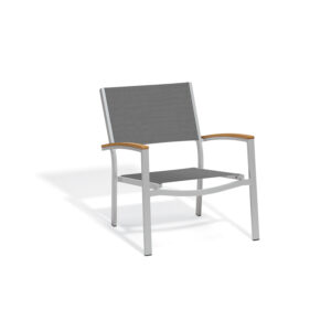 Travira Sling Lounge Chair -Teak Armcaps