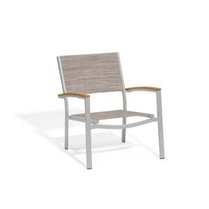 Travira Sling Lounge Chair -Teak Armcaps